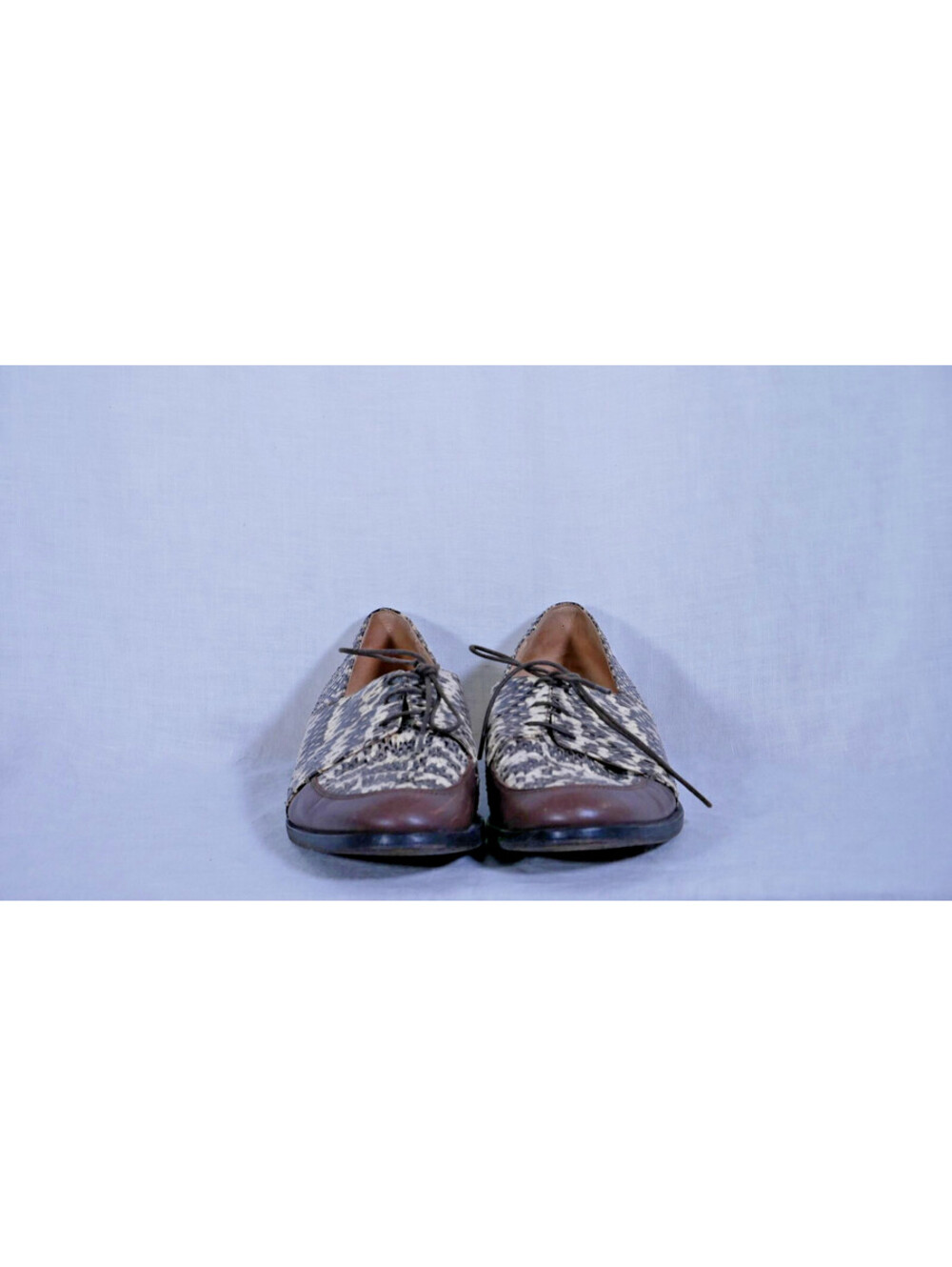Maiyet Genuine Python Snakeskin Oxford Shoes EU Size 37.5